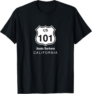 Santa Barbara CA Historic US Route 101 US Highway 101 T-Shirt - T-Shirt | Black