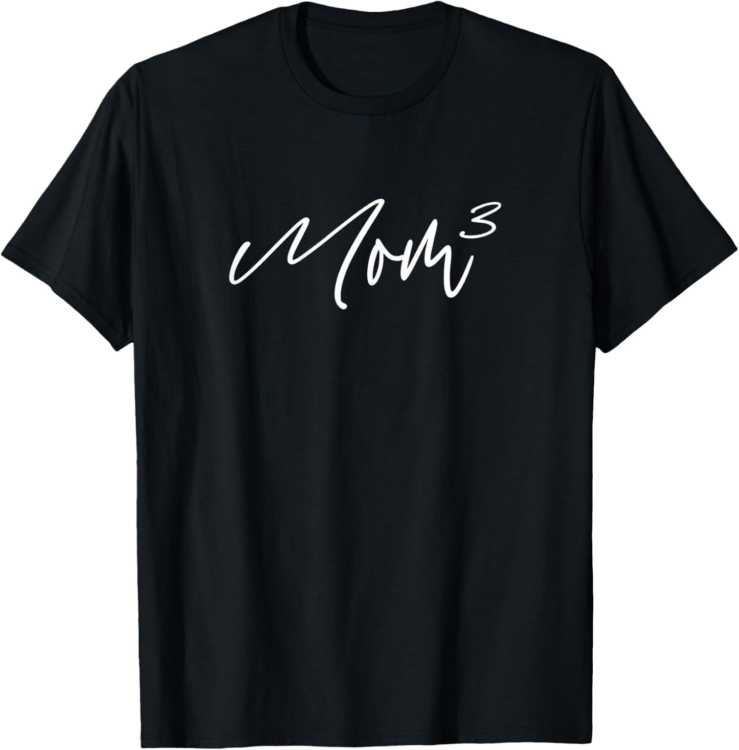 Mom3 Mom Cubed Mother of Three Mama of 3 Gifts Mothers Day T-Shirt - T-Shirt | Black