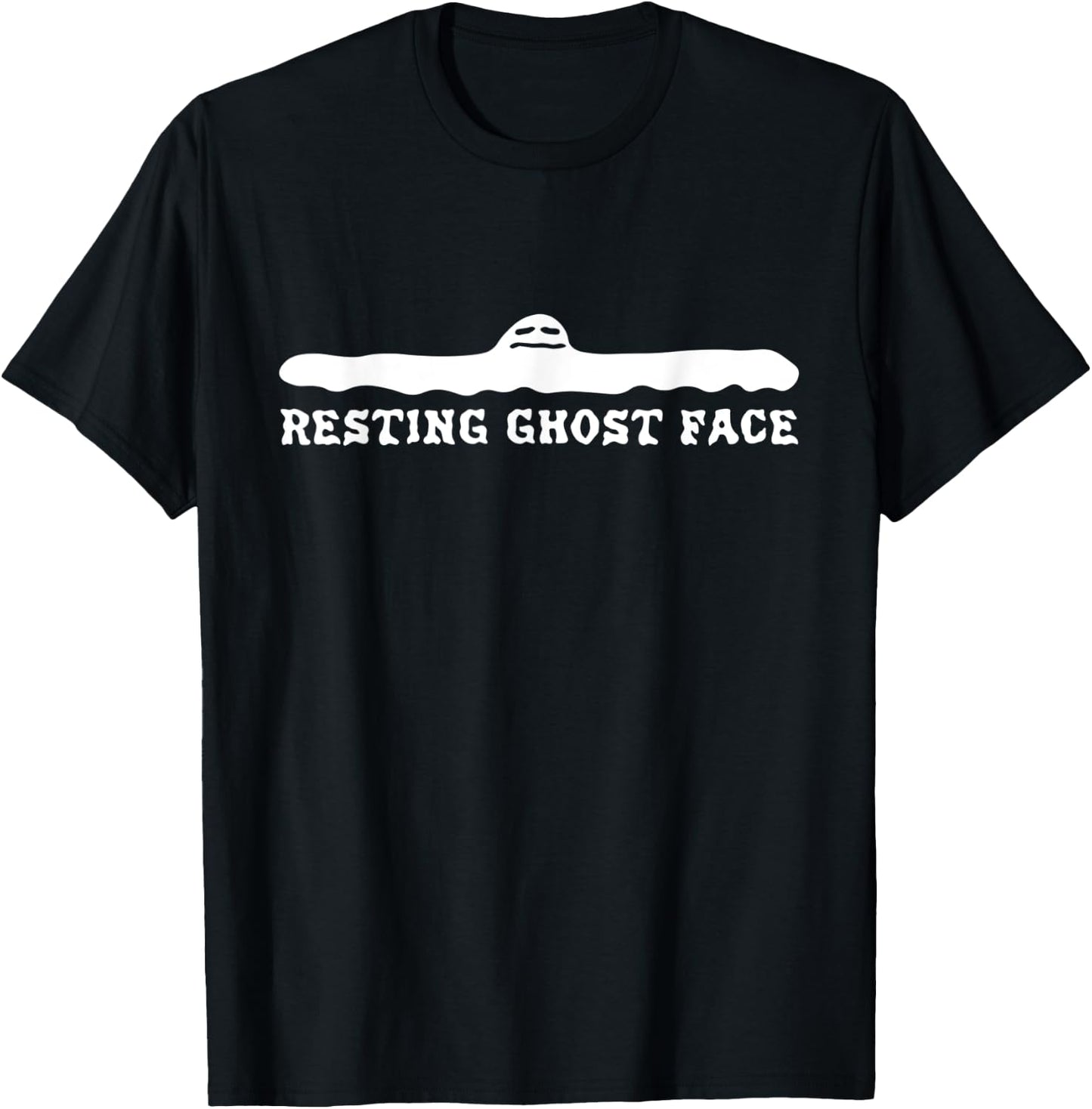 Halloween Scary Resting Ghost Spooky Boo Funny T-Shirt - T-Shirt | Black