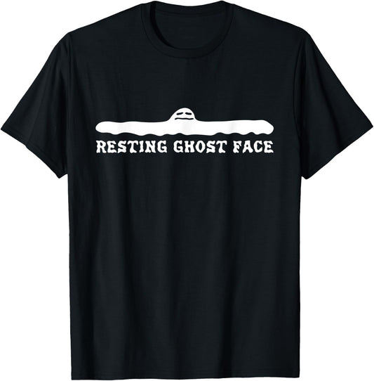 Halloween Scary Resting Ghost Spooky Boo Funny T-Shirt - T-Shirt | Black