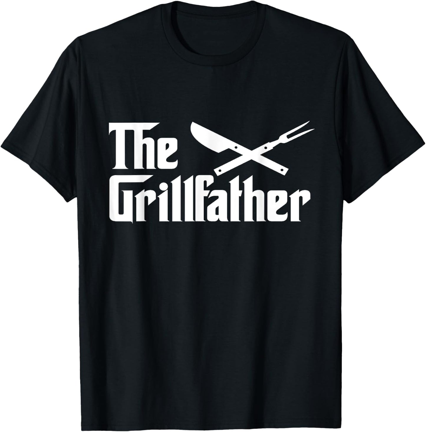 The Grillfather BBQ Grill & Smoker Funny Cool BBQ T-Shirt - T-Shirt | Black