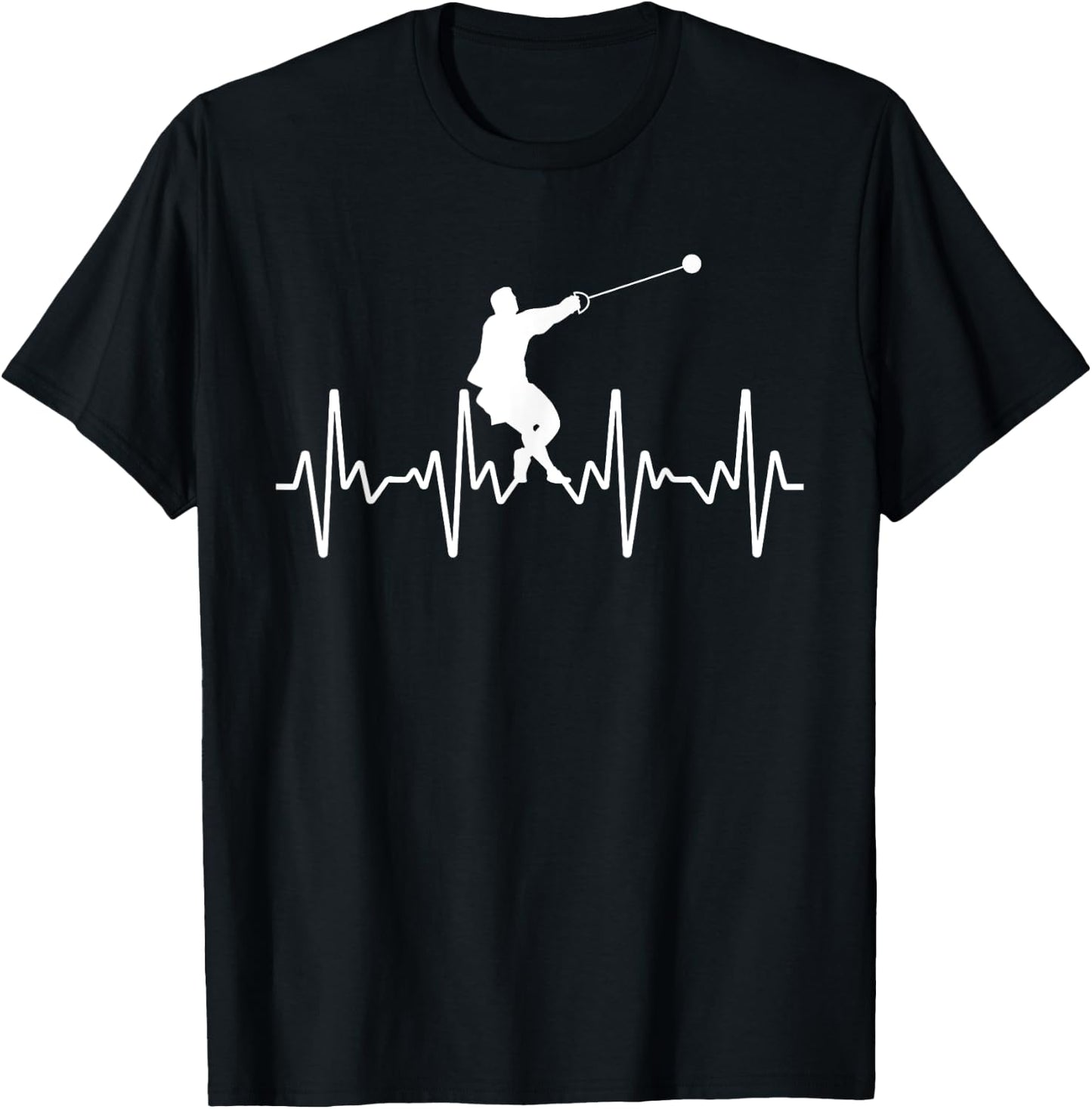 Funny Track And Field Hammer Design Men Women Hammer Thrower T-Shirt - T-Shirt | Black