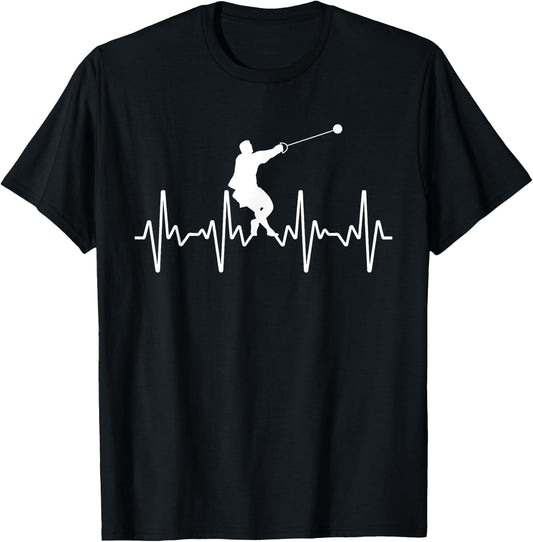 Funny Track And Field Hammer Design Men Women Hammer Thrower T-Shirt - T-Shirt | Black