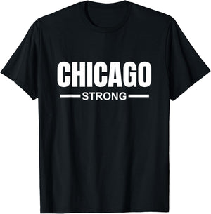 Chicago Strong Community Strength Prayer & Support Illinois T-Shirt - T-Shirt | Black
