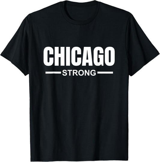 Chicago Strong Community Strength Prayer & Support Illinois T-Shirt - T-Shirt | Black