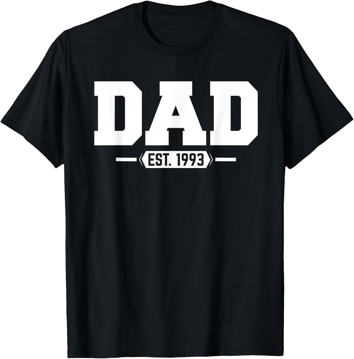 Dad 1993 Dad Established 1993 T-Shirt - T-Shirt | Black