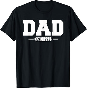 Dad 1993 Dad Established 1993 T-Shirt - T-Shirt | Black