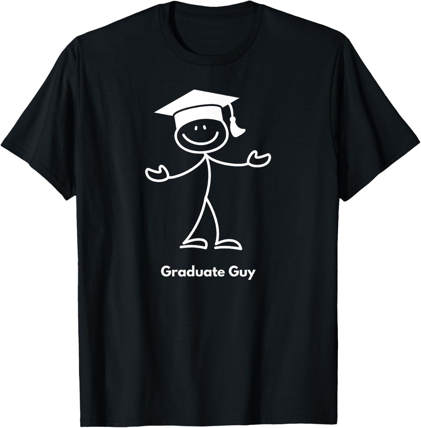 It's My Graduation Party Smile Face Funny Cute Graduate Guy T-Shirt - T-Shirt | Black