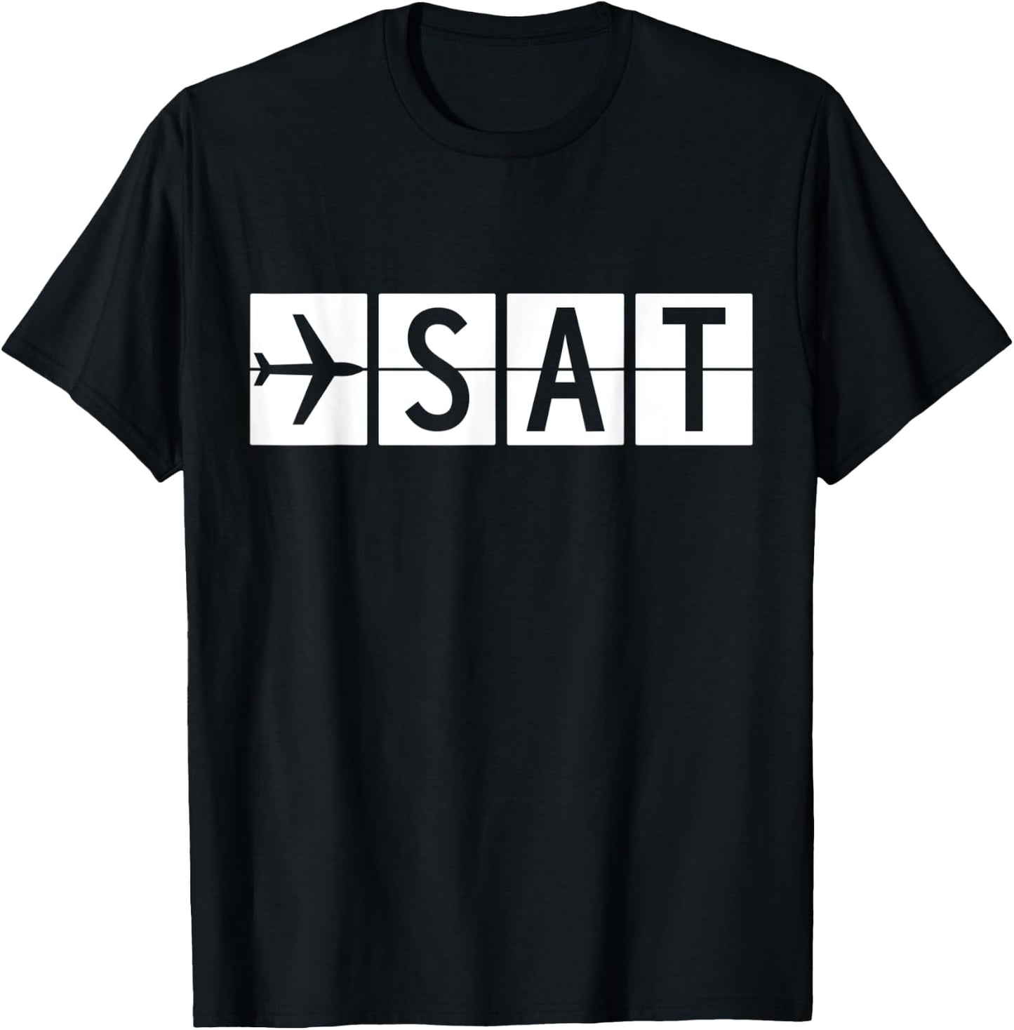 SAT San Antonio Texas Airport T-Shirt - T-Shirt | Black