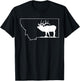Montana Elk Hunting Cool Montana Hunters Hunting T-Shirt - T-Shirt | Black