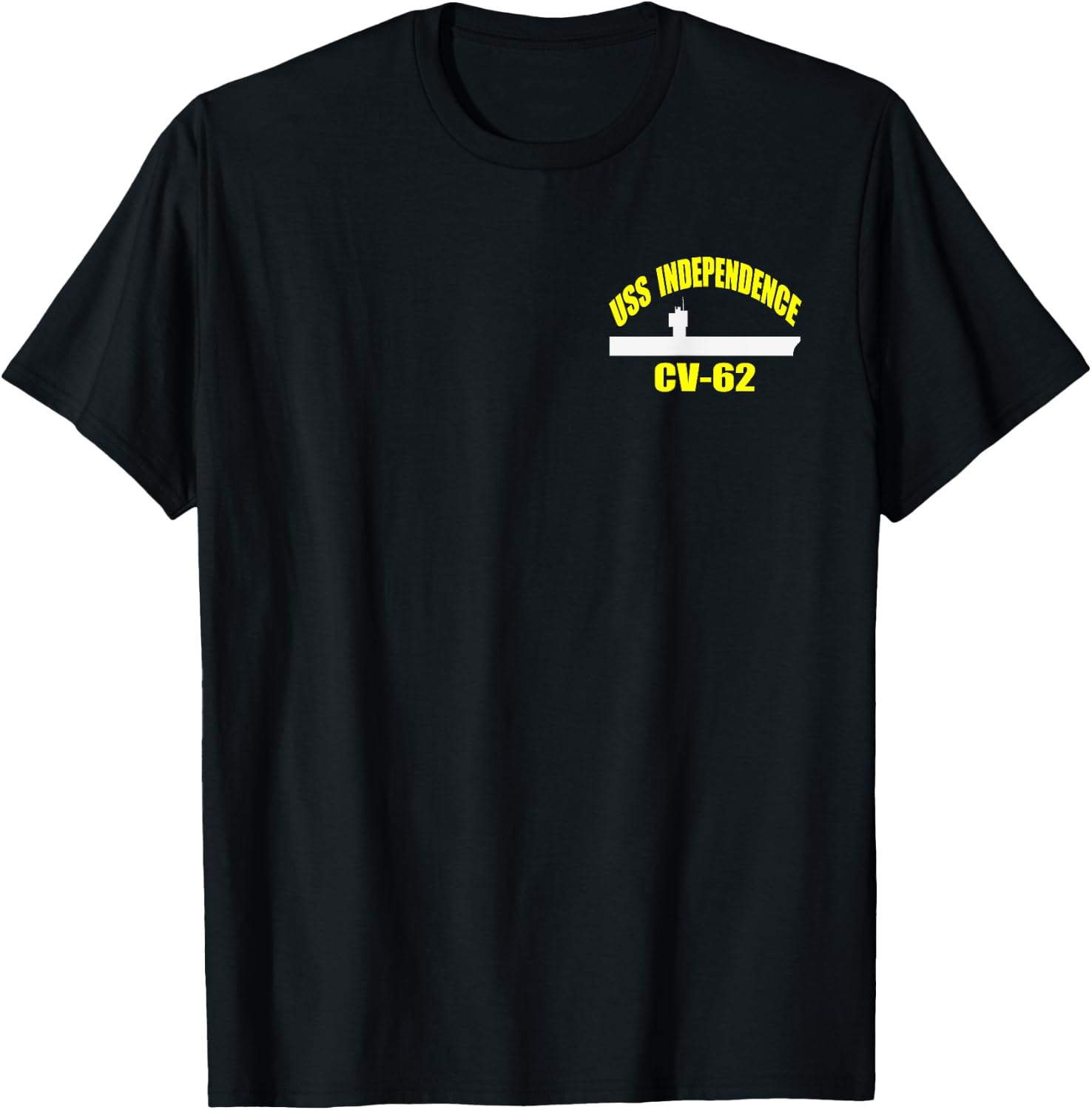 USS Independence CV-62 Aircraft Carrier Fathers Day Veteran T-Shirt - T-Shirt | Black