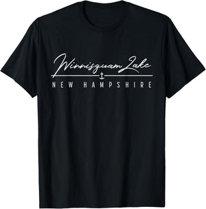 Winnisquam Lake NH T-Shirt - T-Shirt | Black