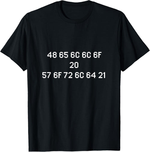"Hello World!" Hexadecimal Lo Res Font Pixelated ASCII Funny