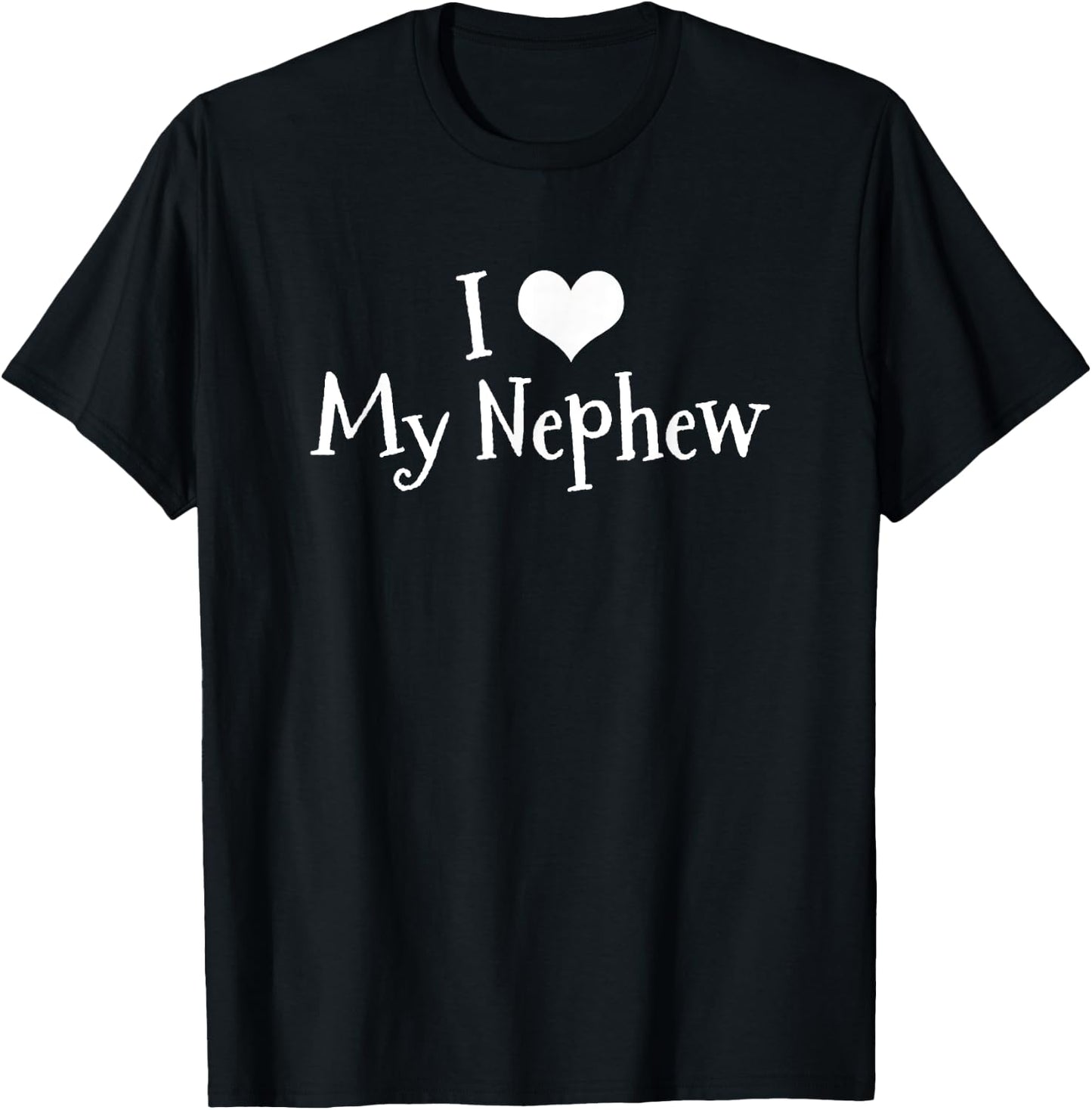 I Love My Nephew with Heart T-Shirt - T-Shirt | Black