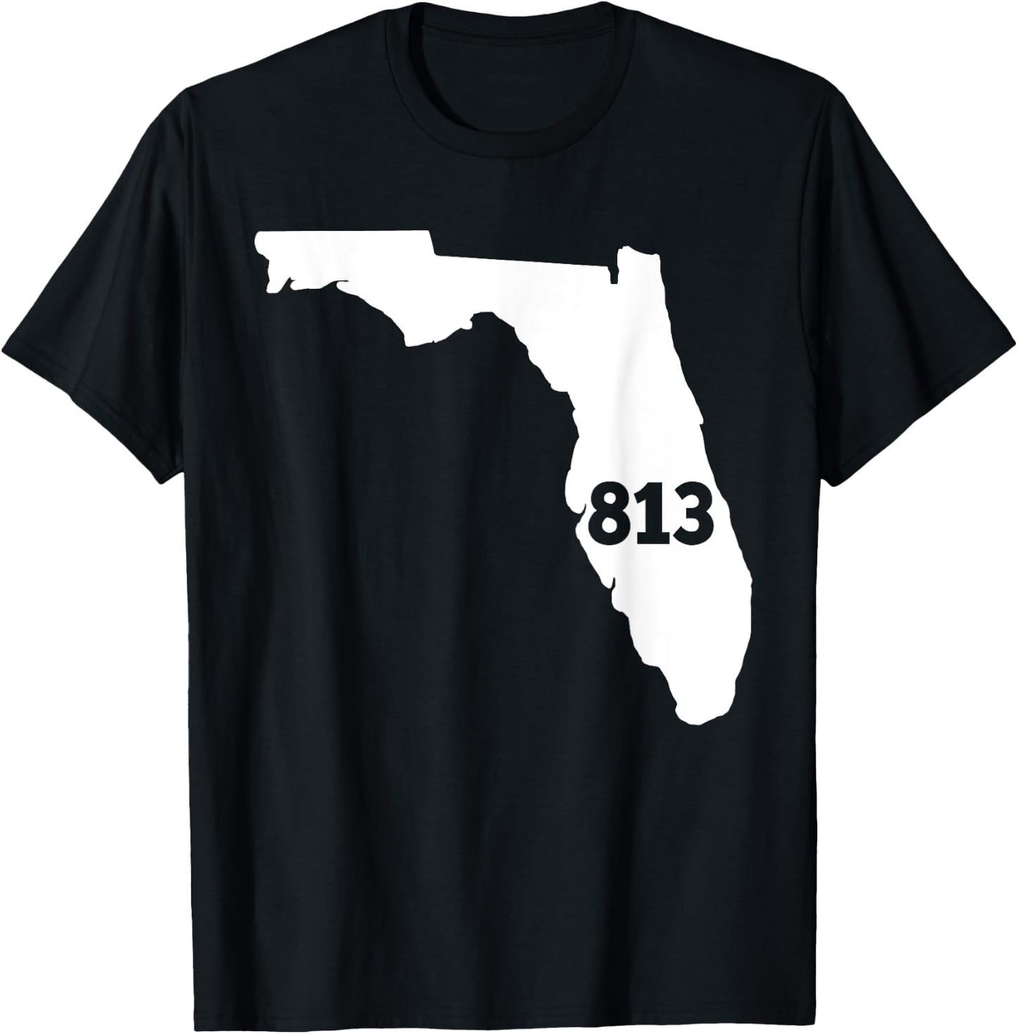 Florida 813 Area Code T-Shirt - T-Shirt | Black