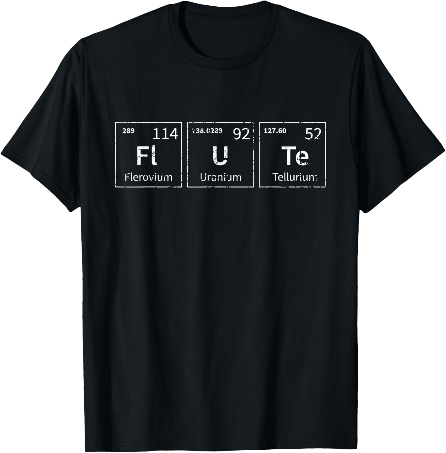 Flute Elements - Flute Player Flutist Marching Band Music T-Shirt - T-Shirt | Black