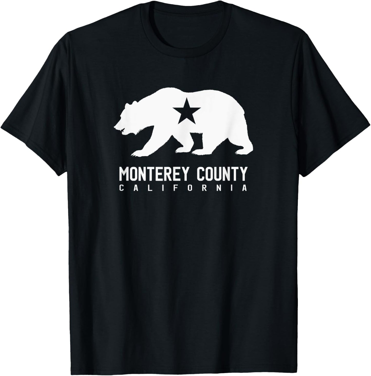 Monterey County Winery California Wine Lovers Flag T-Shirt - T-Shirt | Black
