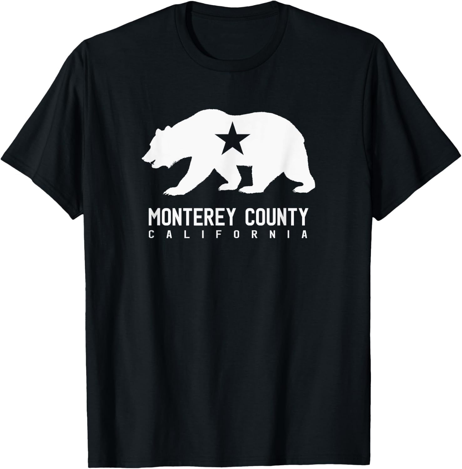 Monterey County Winery California Wine Lovers Flag T-Shirt - T-Shirt | Black