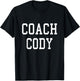 Coach Cody Custom Football Soccer Baseball Team T-Shirt - T-Shirt | Black