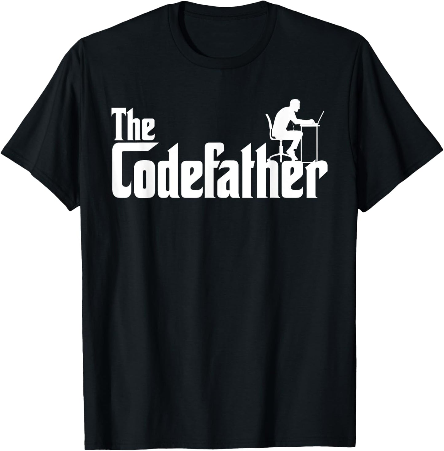 The Codefather Coding Gift Computer Programmer Geek Nerd T-Shirt - T-Shirt | Black