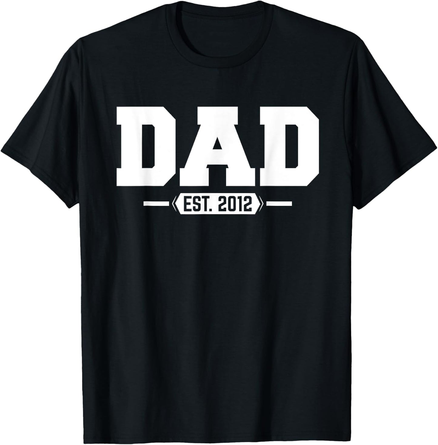 Dad 2012 Dad Established 2012 T-Shirt - T-Shirt | Black