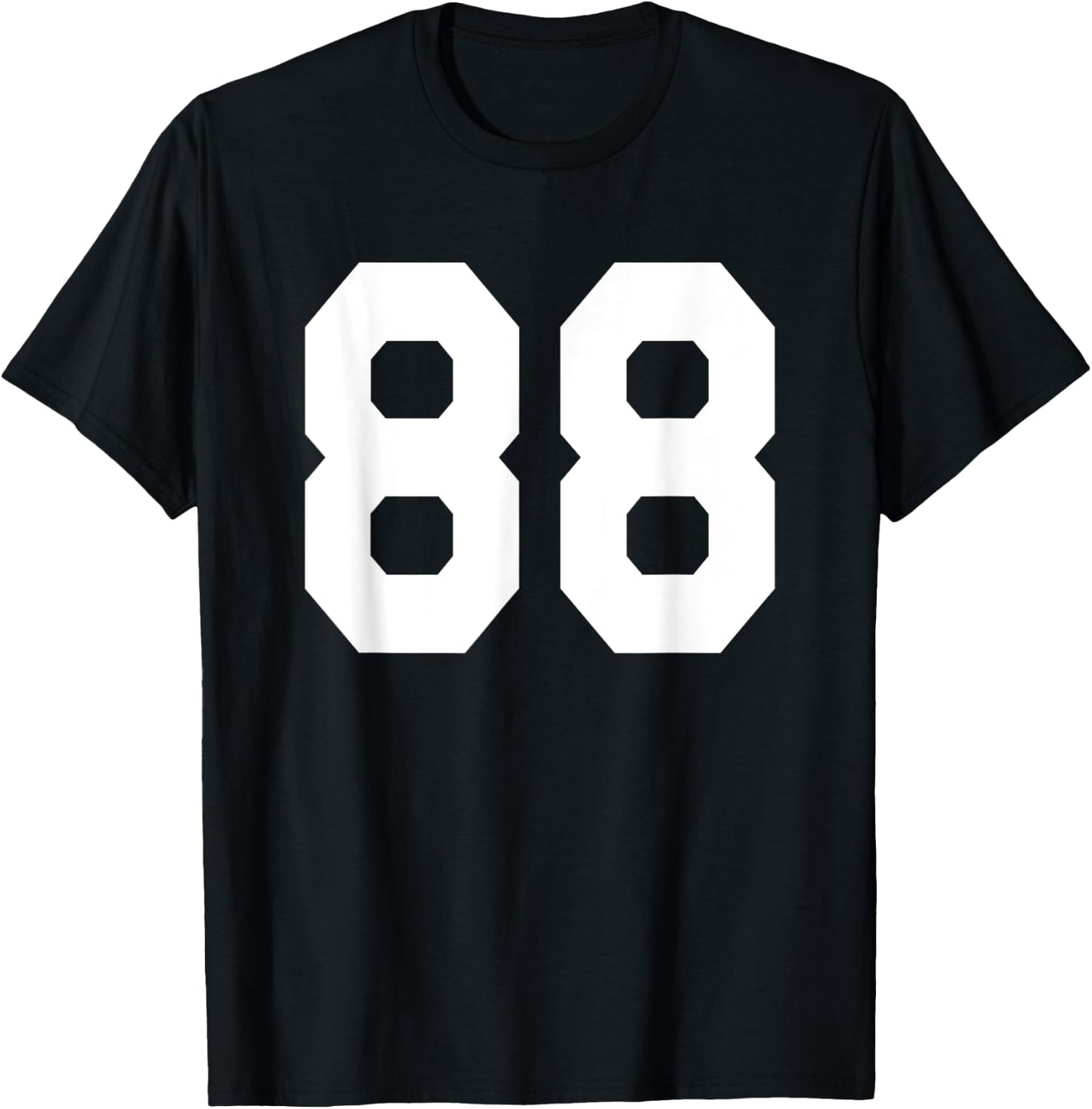 Number 88 Sports Jersey Front and Back Team Player T-Shirt - T-Shirt | Black
