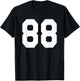 Number 88 Sports Jersey Front and Back Team Player T-Shirt - T-Shirt | Black