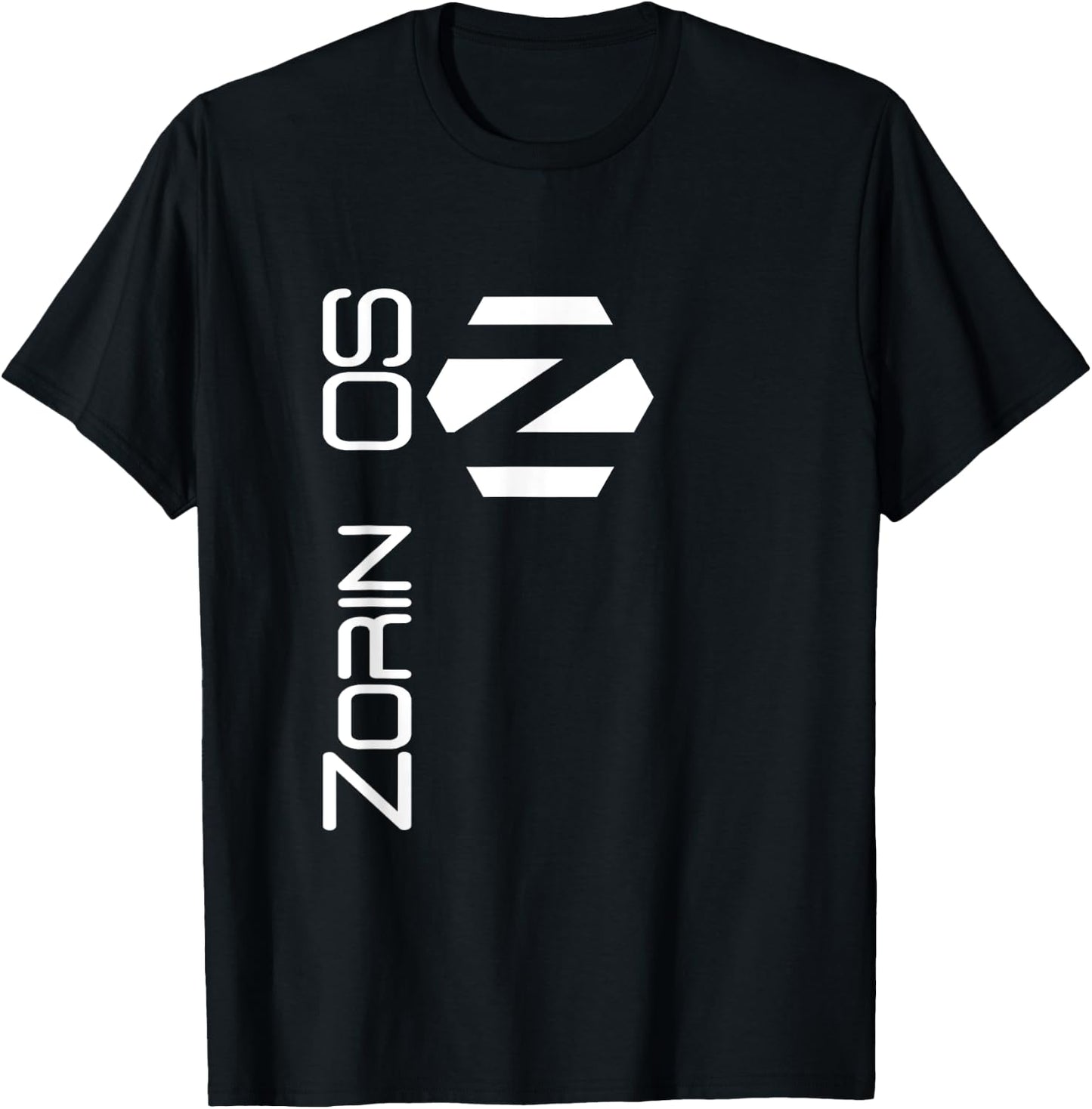 Linux Zorin OS White Tagline and Logo Open Source Os T-Shirt - T-Shirt | Black