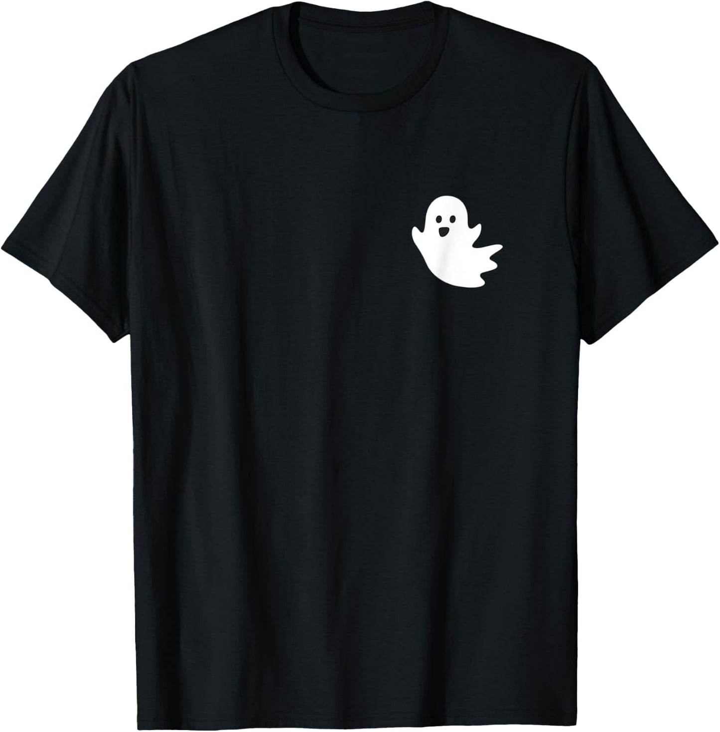 Cute Ghost Halloween Pocket Boo T-Shirt - T-Shirt | Black