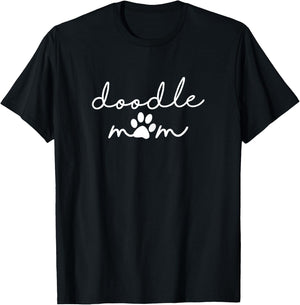 Golden Doodle Mom Mini Labradoodle Goldendoodle Pawprint T-Shirt - T-Shirt | Black
