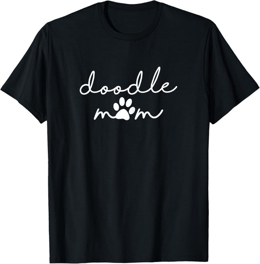 Golden Doodle Mom Mini Labradoodle Goldendoodle Pawprint T-Shirt - T-Shirt | Black