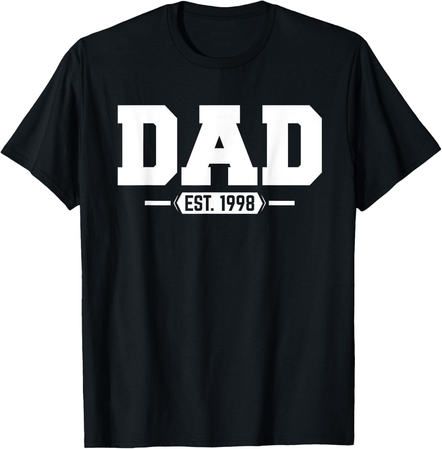 Dad 1998 Dad Established 1998 T-Shirt - T-Shirt | Black