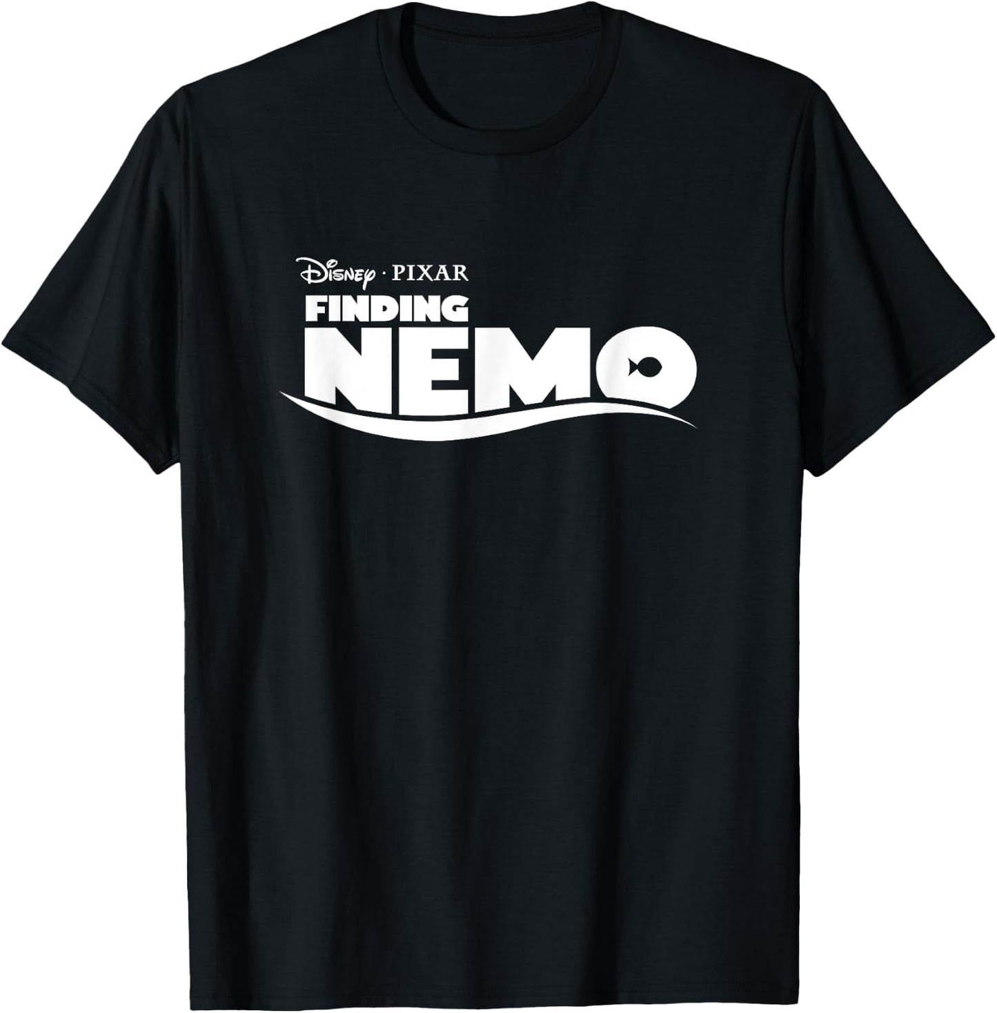 PIXAR Disney PIXAR Finding Nemo Logo - -Adults and Kids - Black - Short Sleeve - Small T-Shirt - T-Shirt | Black
