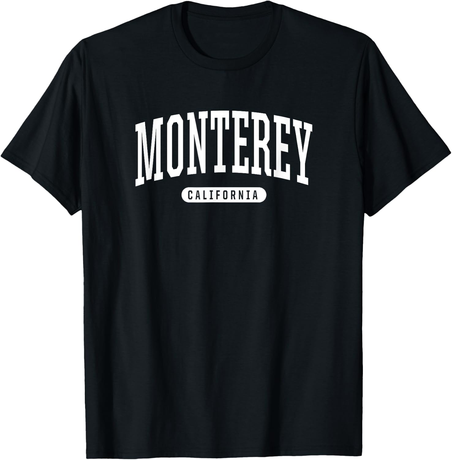 Monterey California Vacation College Style Sports CA T-Shirt - T-Shirt | Black