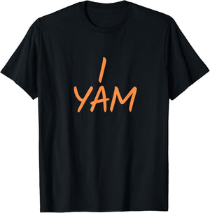I Yam Shirt He's My Sweet Potato Thanksgiving Couples Family T-Shirt - T-Shirt | Black