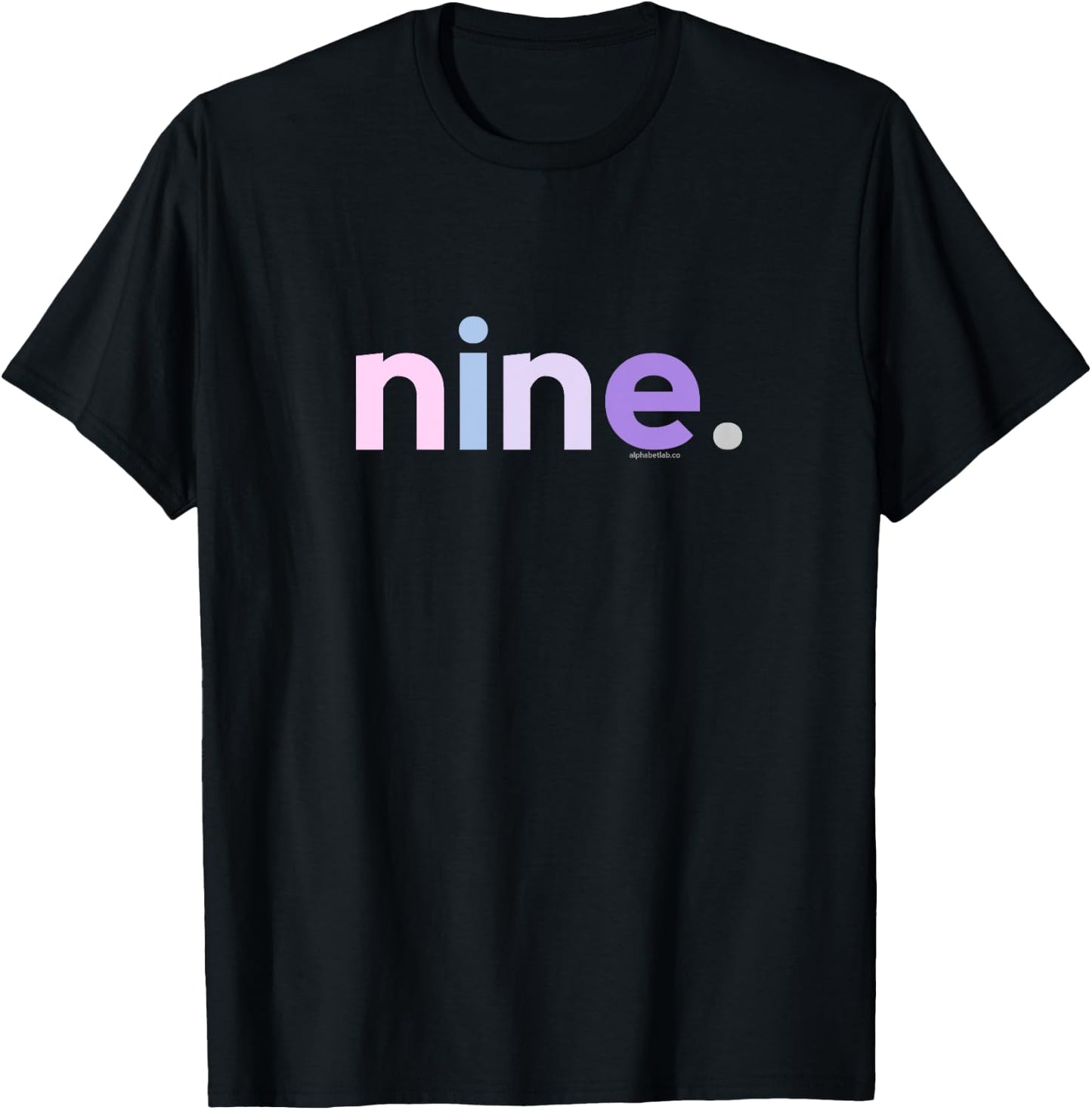 9th Birthday Shirt Girl 9 Year Old Nine | Age 9 Party Ideas T-Shirt - T-Shirt | Black