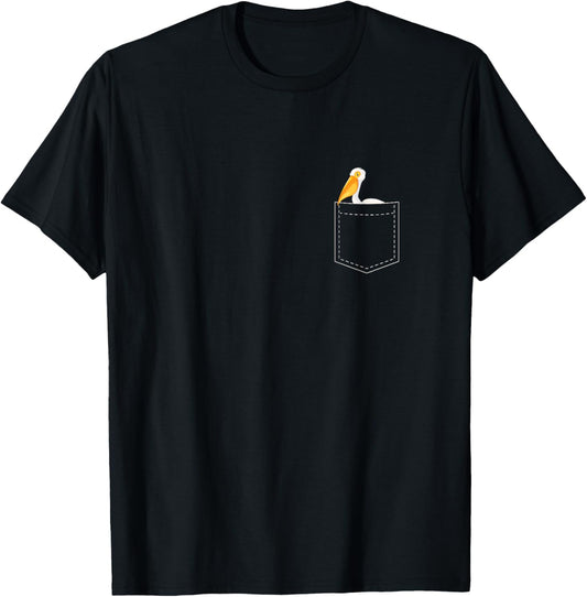 Funny Pelican Design T-Shirt - T-Shirt | Black