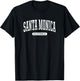 Santa Monica California Vacation College Style Cali T-Shirt - T-Shirt | Black