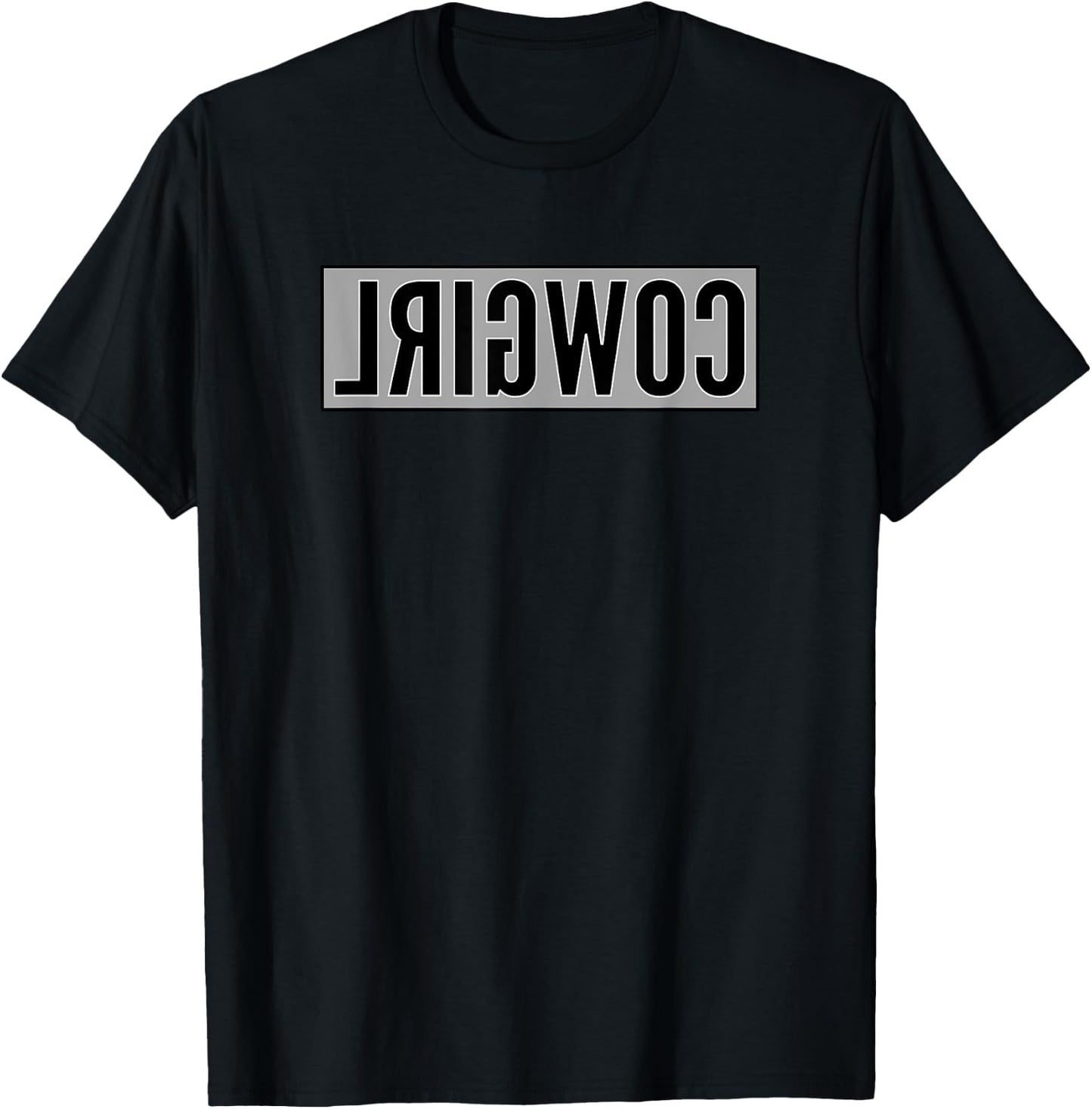 Backwards Reverse Cowgirl At Heart Funny Country T-Shirt - T-Shirt | Black