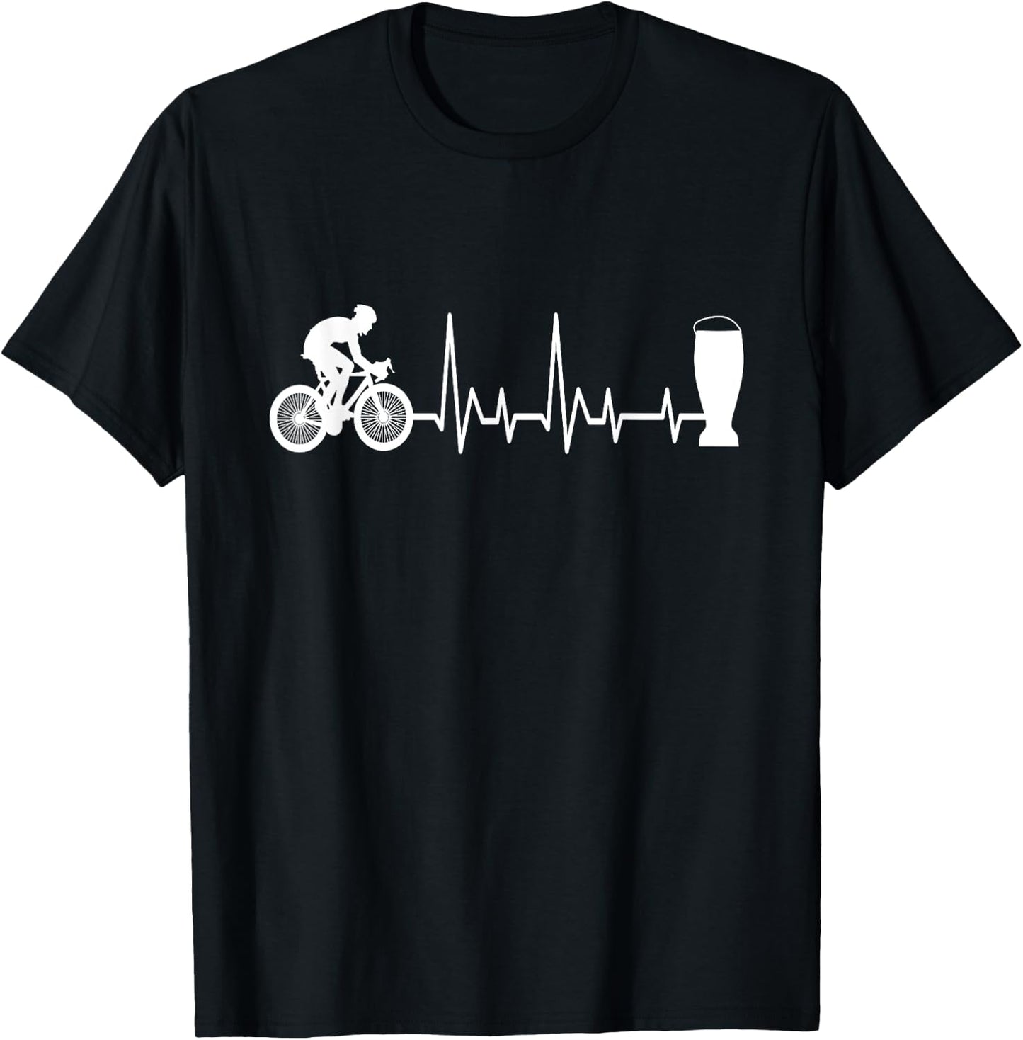 Road bike and beer - road bike cycling bike racing bike T-Shirt - T-Shirt | Black
