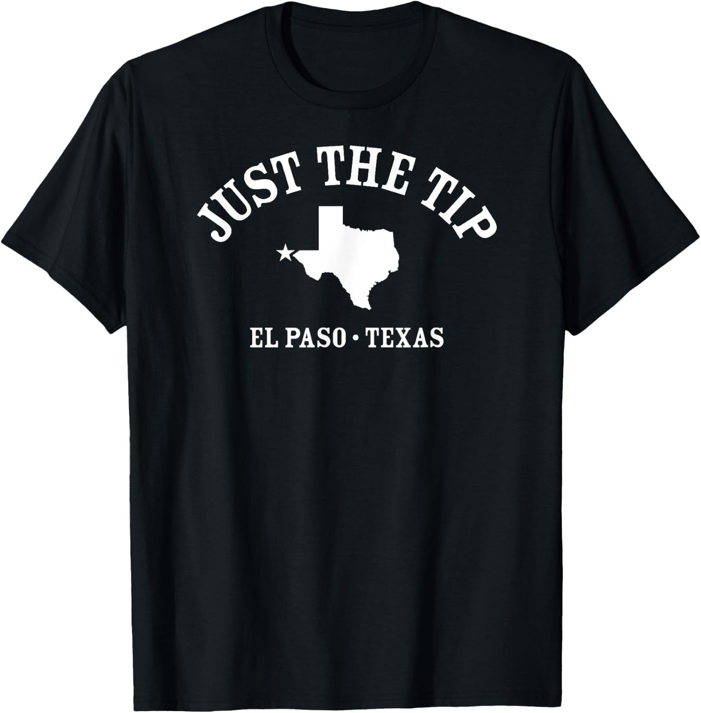 JUST THE TIP / El Paso TX Athletic Design With State T-Shirt - T-Shirt | Black