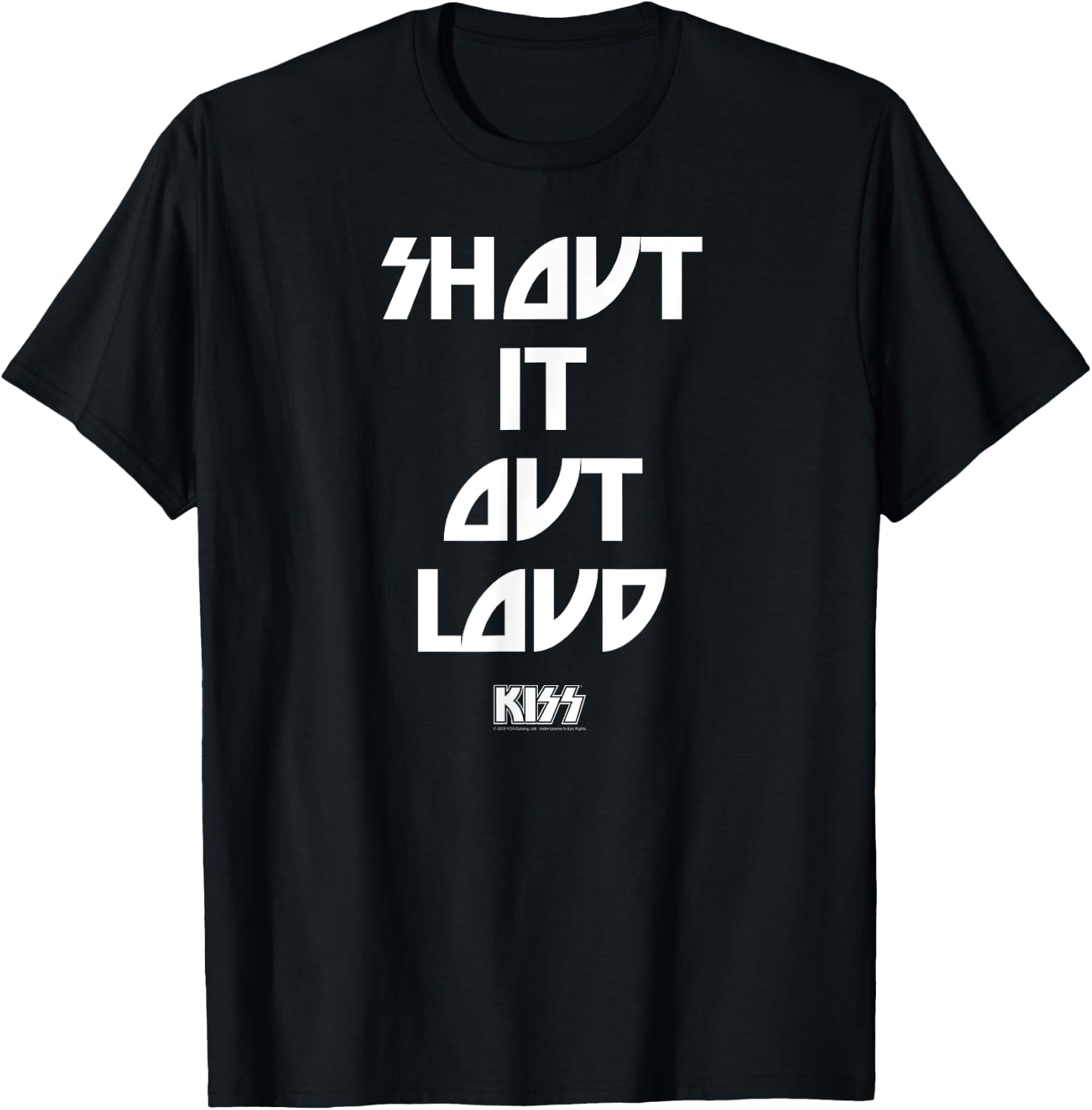 KISS - Shout It Out Loud Lyric T-Shirt - T-Shirt | Black