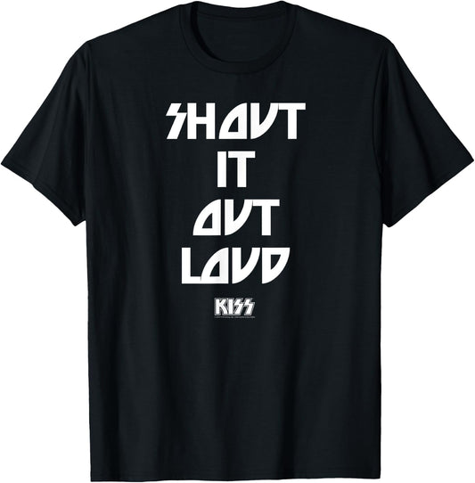 KISS - Shout It Out Loud Lyric T-Shirt - T-Shirt | Black