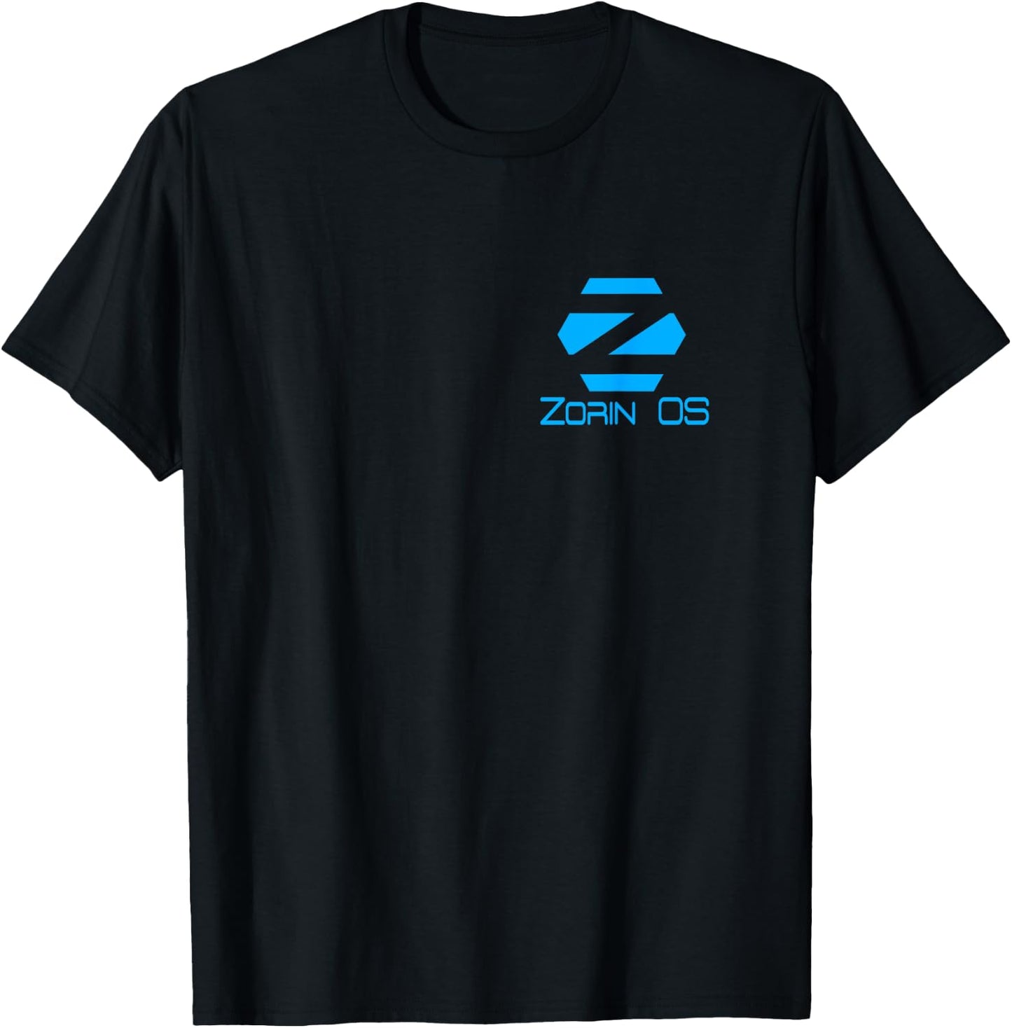Linux Zorin OS with Blue Tagline and Logo Open Source Os T-Shirt - T-Shirt | Black