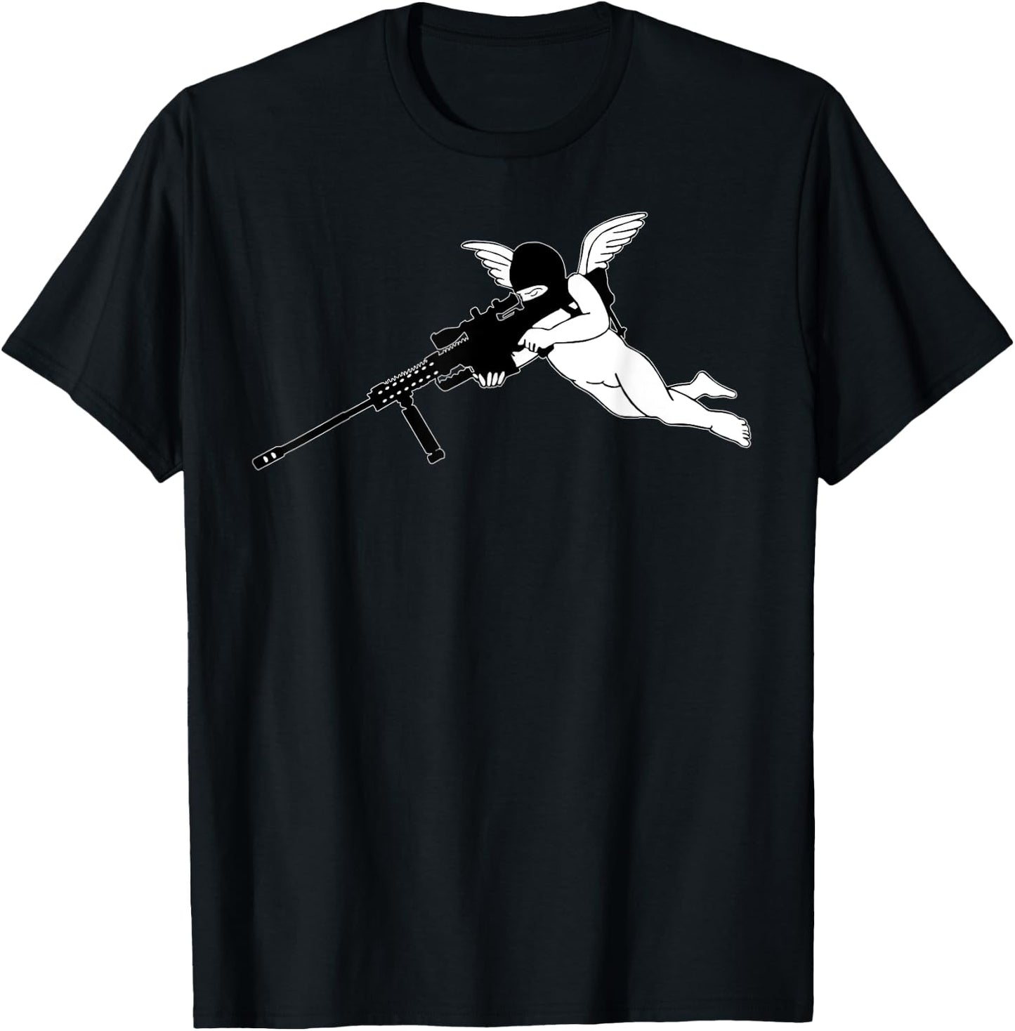 Angel with sniper. T-Shirt - T-Shirt | Black