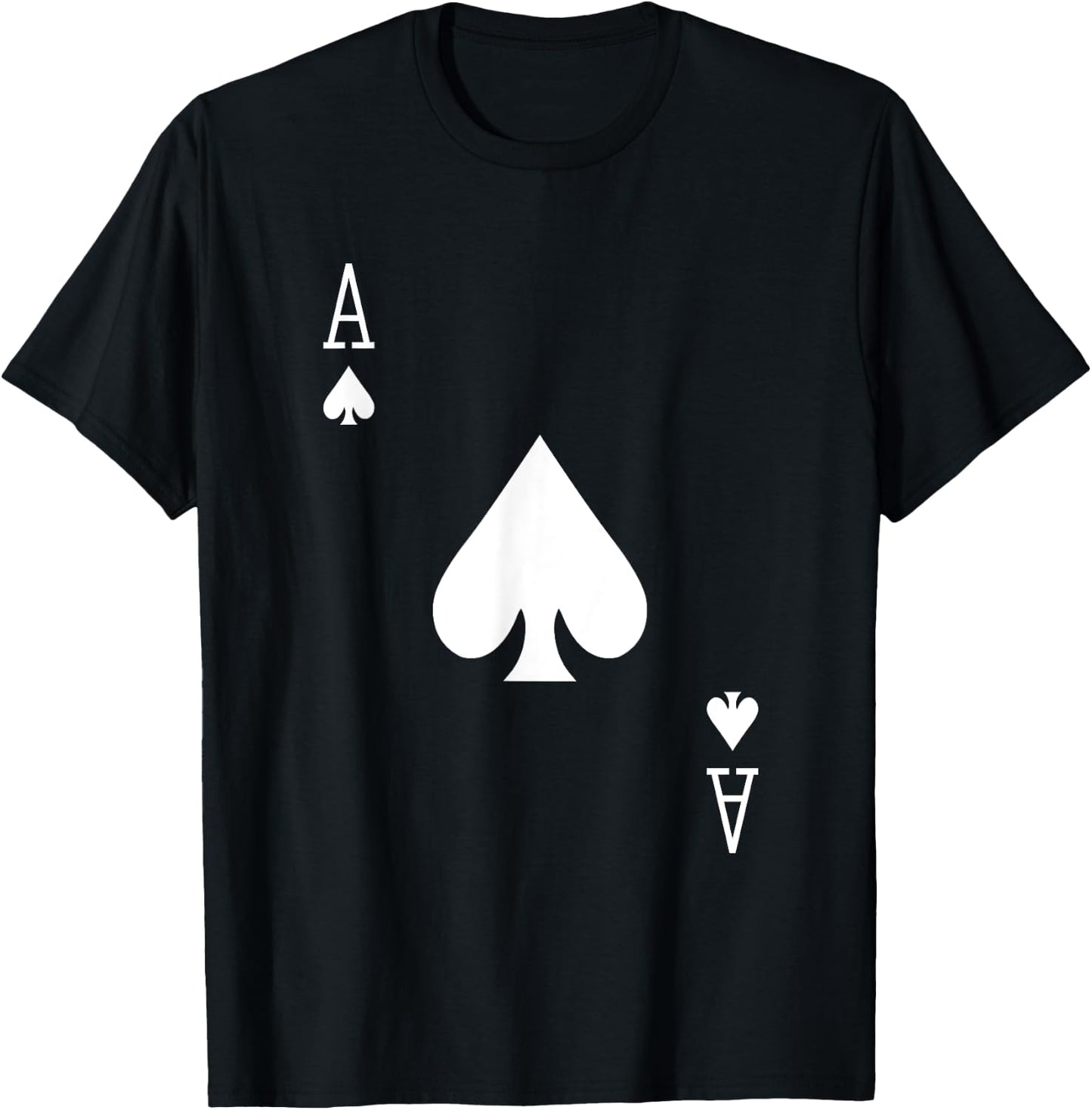 Him & Her Valentines Day Ace of Spades Poker Cards Matching T-Shirt - T-Shirt | Black