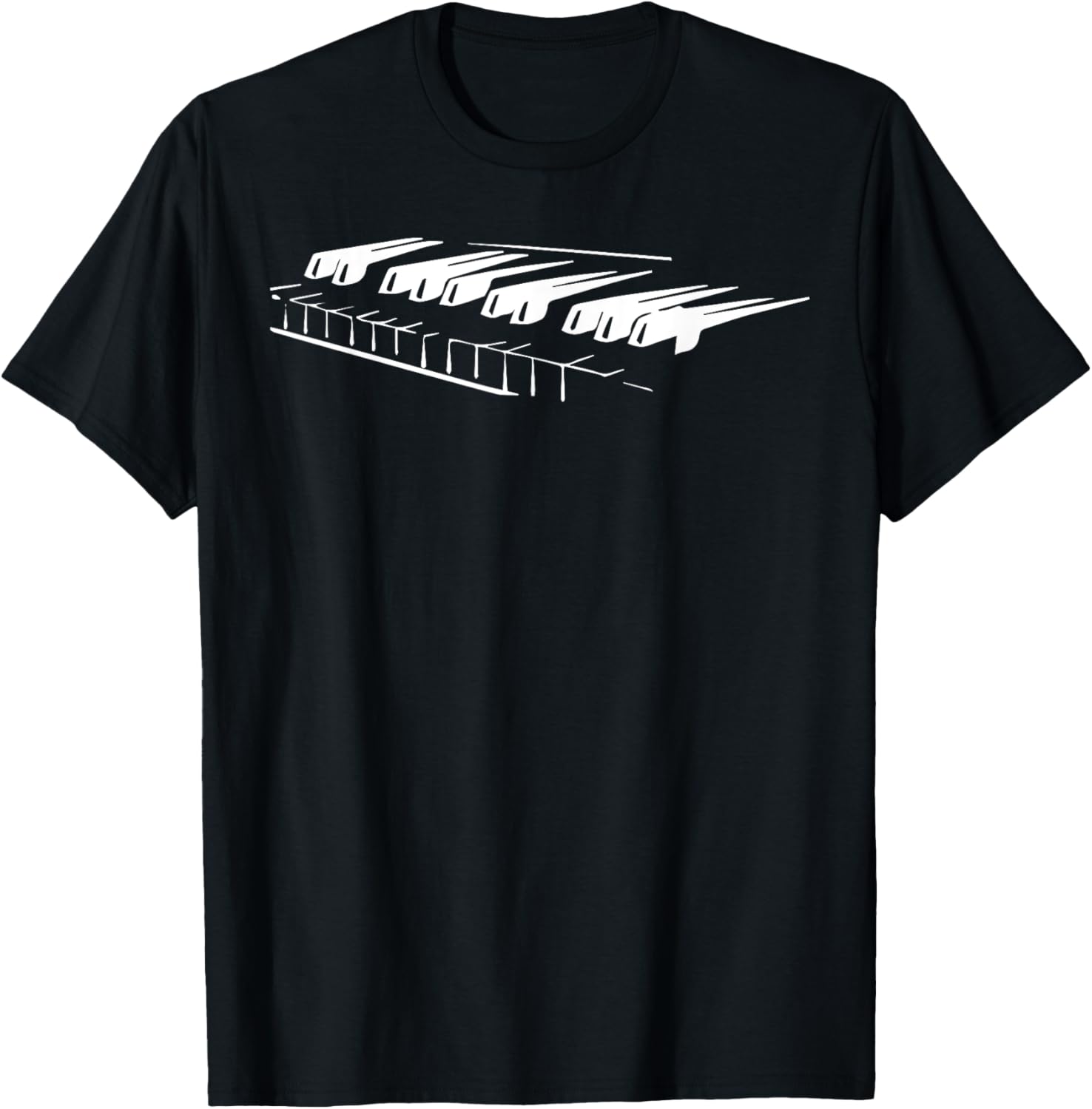 Hobby Musik Tasteninstrument Orchester Geschenke Piano Pianist Gift Klimperbox Musician Keys T-Shirt - T-Shirt | Black
