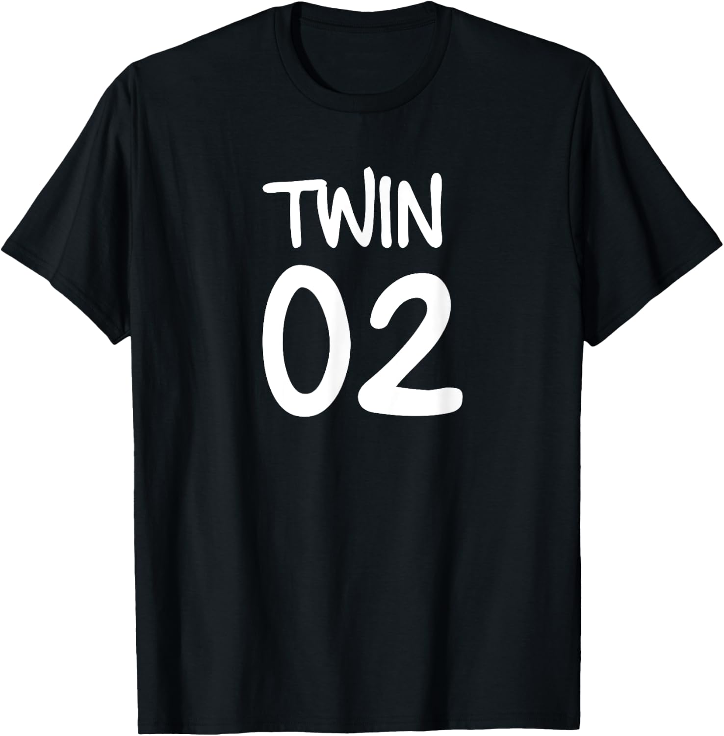 TWIN 1 and TWIN 2 shirts matching twin shirts adults & kids T-Shirt - T-Shirt | Black