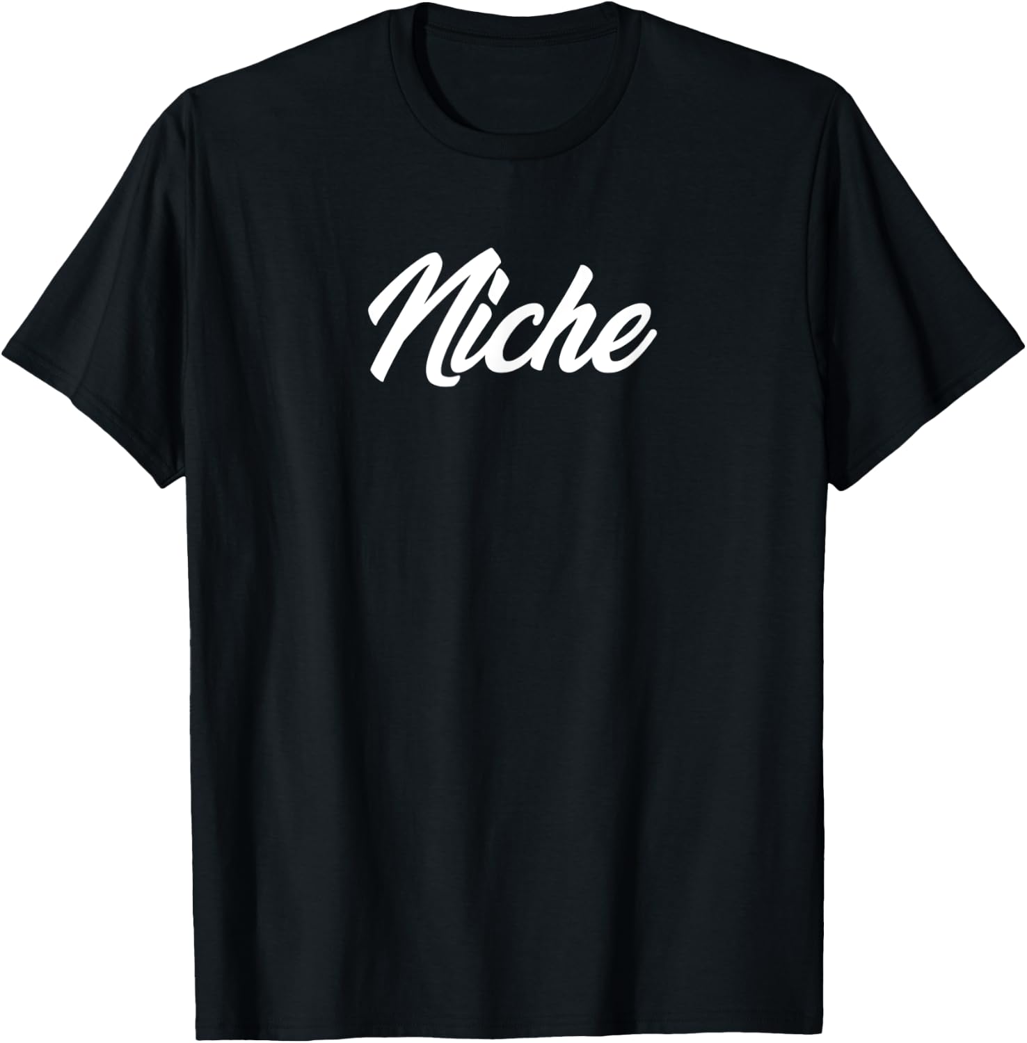 Niche Cursive Text Novelty Hobby T-Shirt - T-Shirt | Black