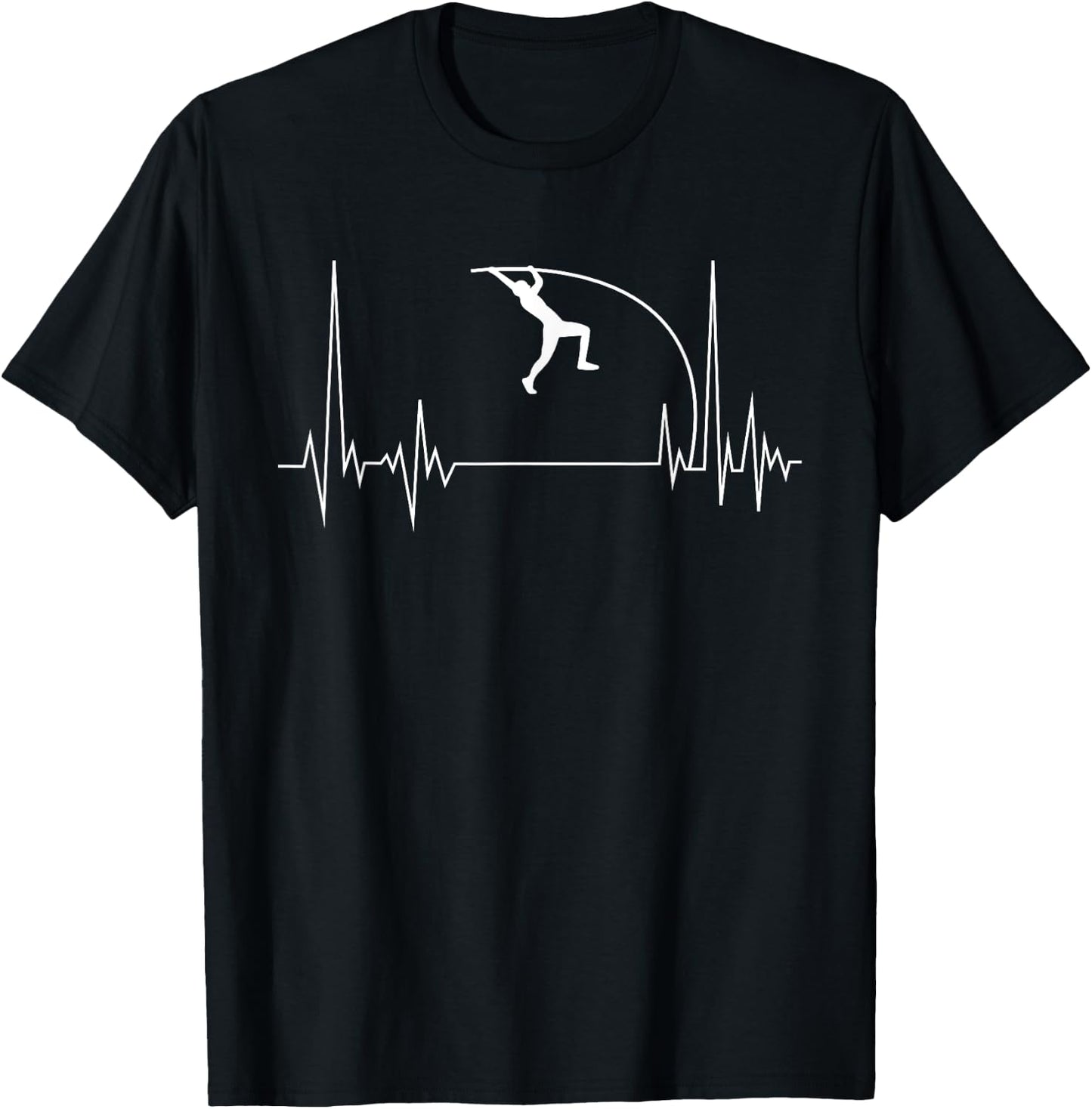 Funny Pole Vaulting Design Men Women Track And Field Vaulter T-Shirt - T-Shirt | Black